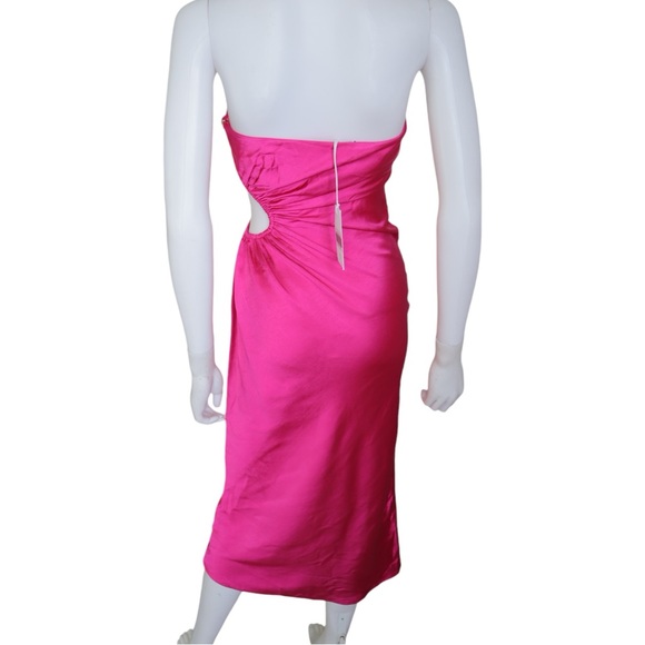 Runaway The Label Saraya cut out Dress XS Women’s Barbiecore Midi Fuschia NWT - Picture 4 of 7